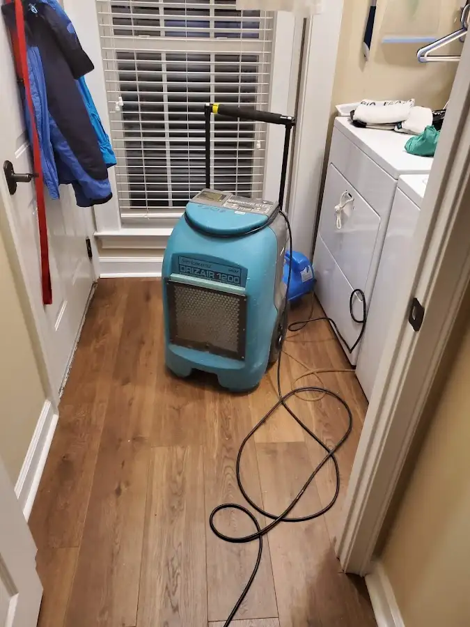 Commercial dehumidifier deployed for Flood Damage Cleanup in Naples Manor